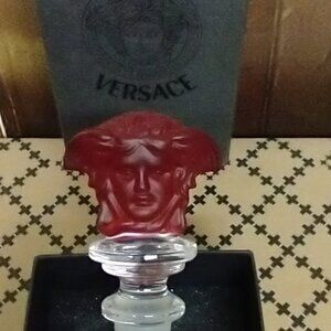 Versace Medusa Rosenthal Wine Stopper Boxed Certificate Of Authenticity Included